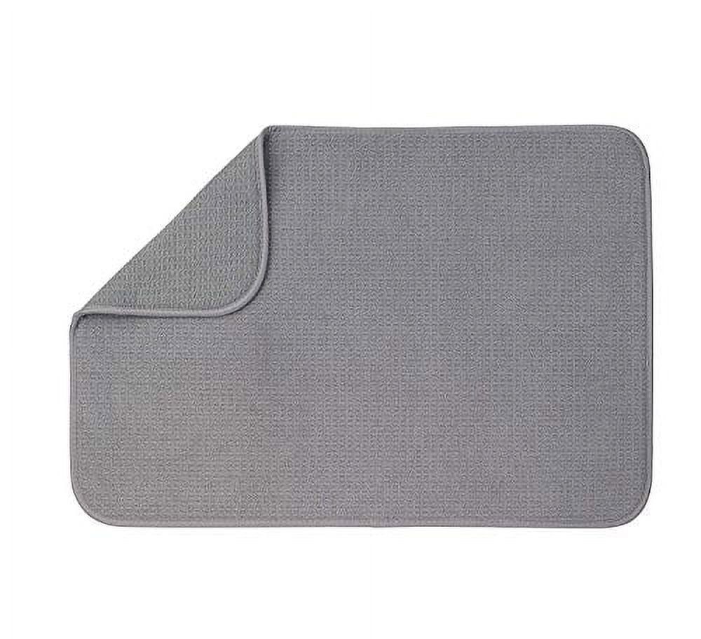 Extra Large Gray Microfiber Foldable Dish Drying Mat