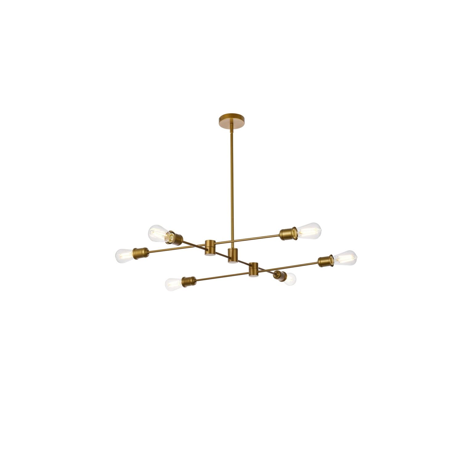 Xavier Brass 6-Light Adjustable Indoor/Outdoor Pendant