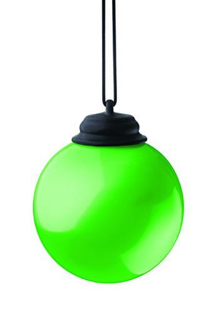 Green Hanging LED Globe Light with Light Sensor, 5"