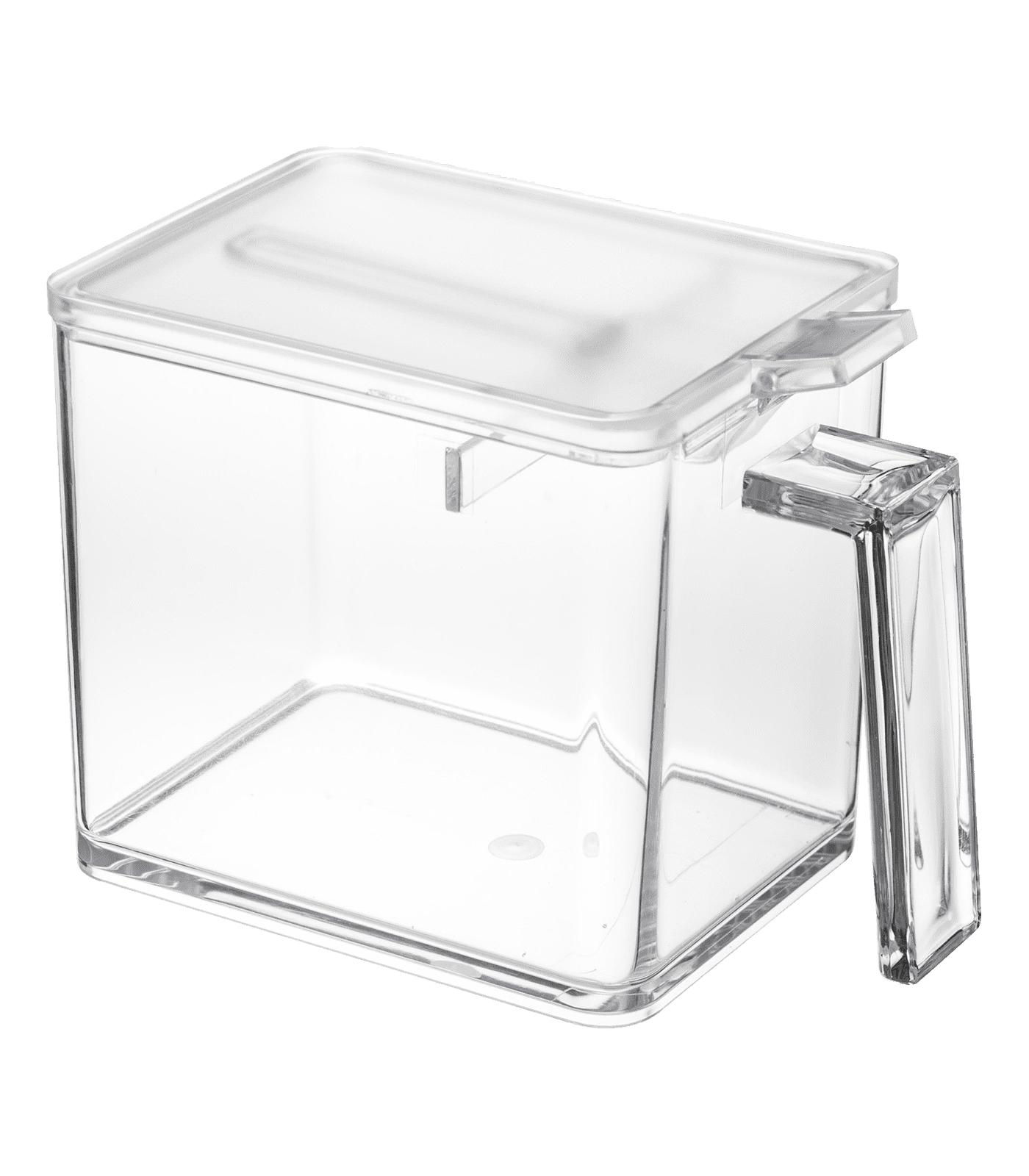 Large Clear Plastic Spice Jar with Flip Top Lid