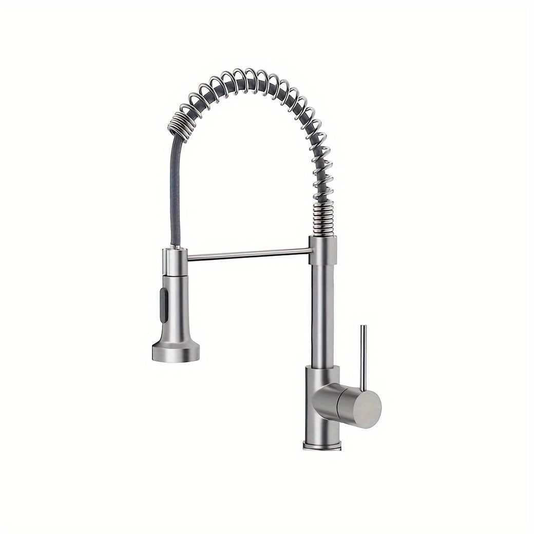 Brushed Nickel Stainless Steel Pull Down Kitchen Faucet