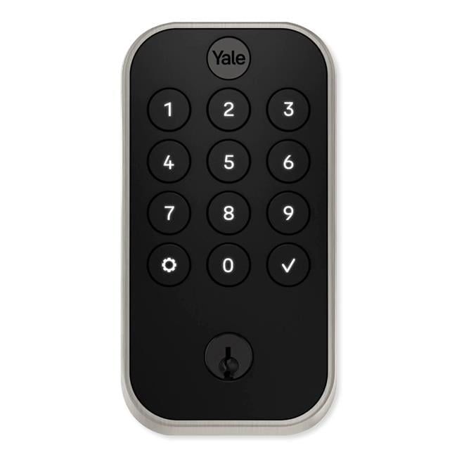 Satin Nickel Bluetooth Electronic Deadbolt with Keypad