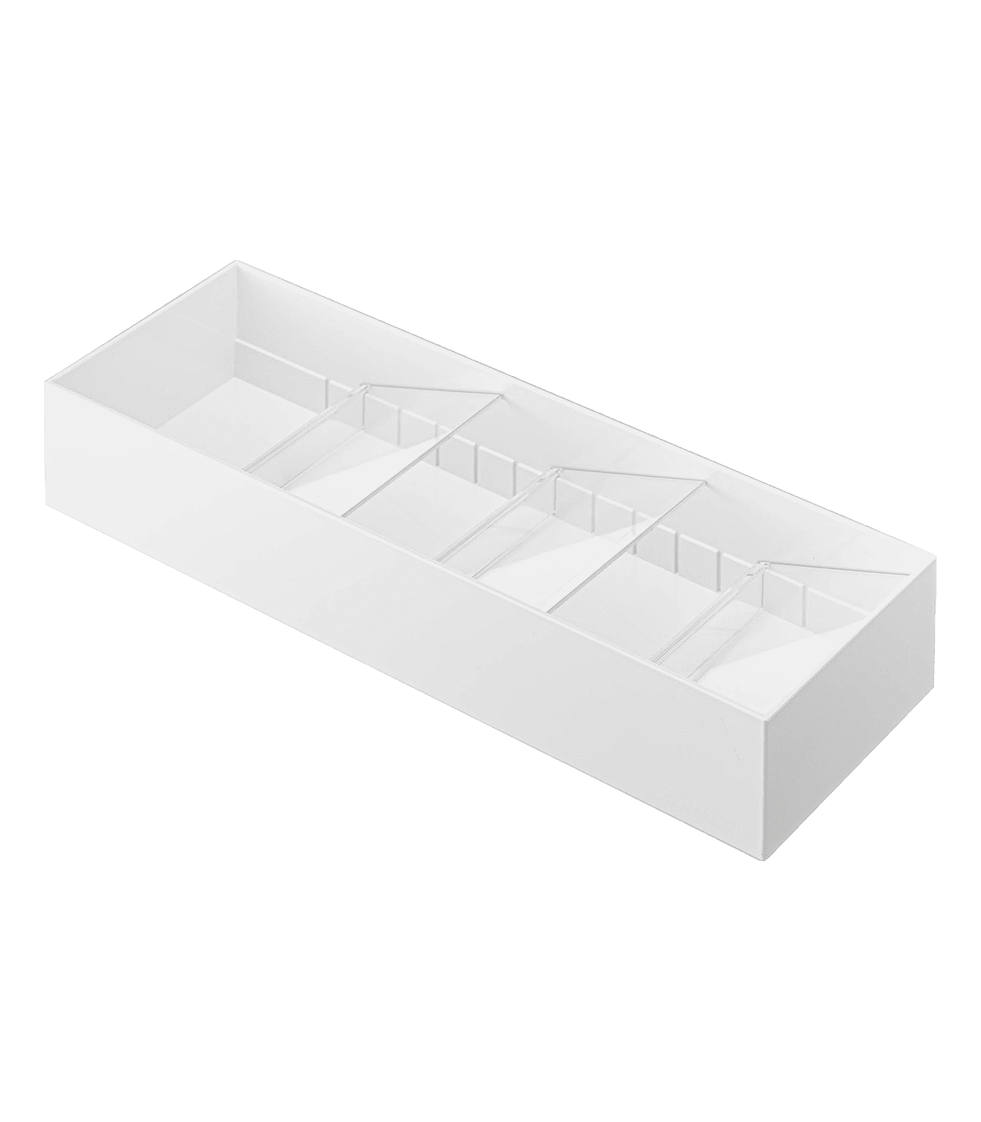 White Adjustable Plastic Compact Cutlery Organizer