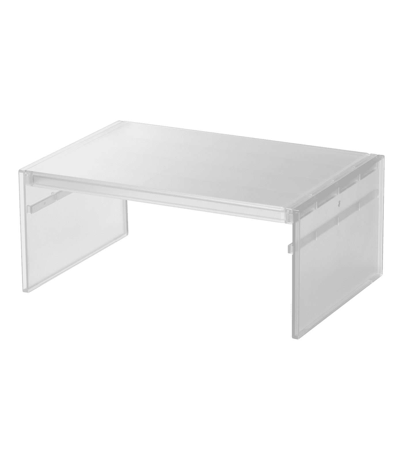 White Expandable Plastic Refrigerator Riser Shelf