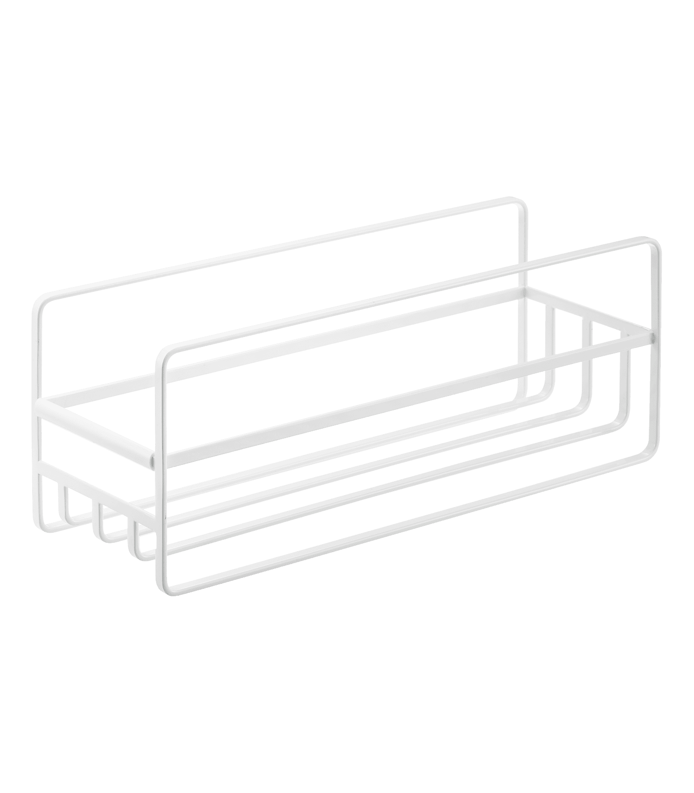 White Steel Slim Mug and Glass Organizer Shelf