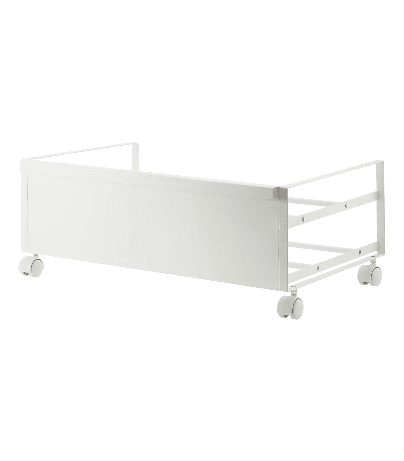 White Metal Rolling Shoe Rack with Wheels