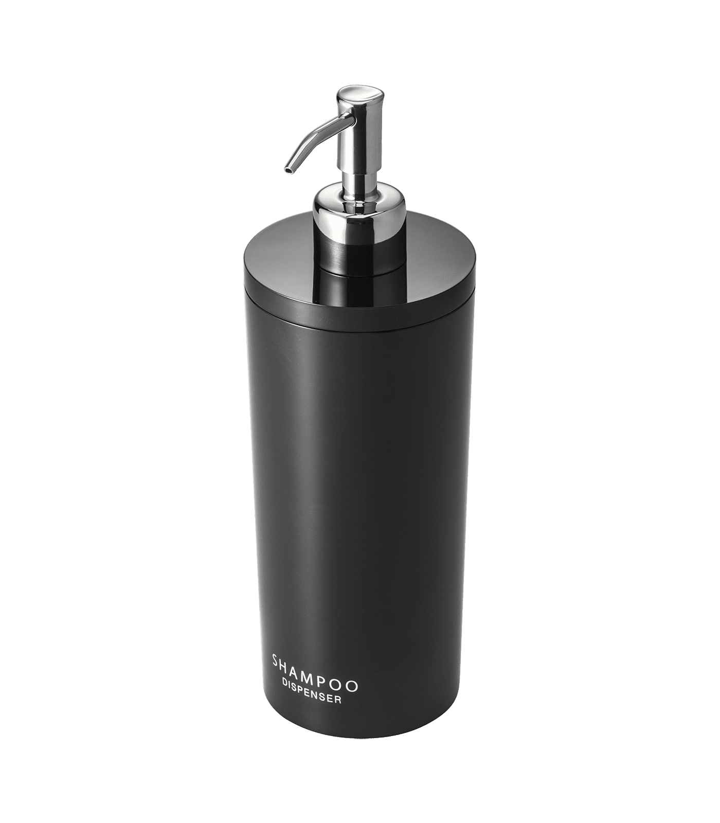 Black ABS Resin Shampoo Dispenser with Stainless Steel Pump