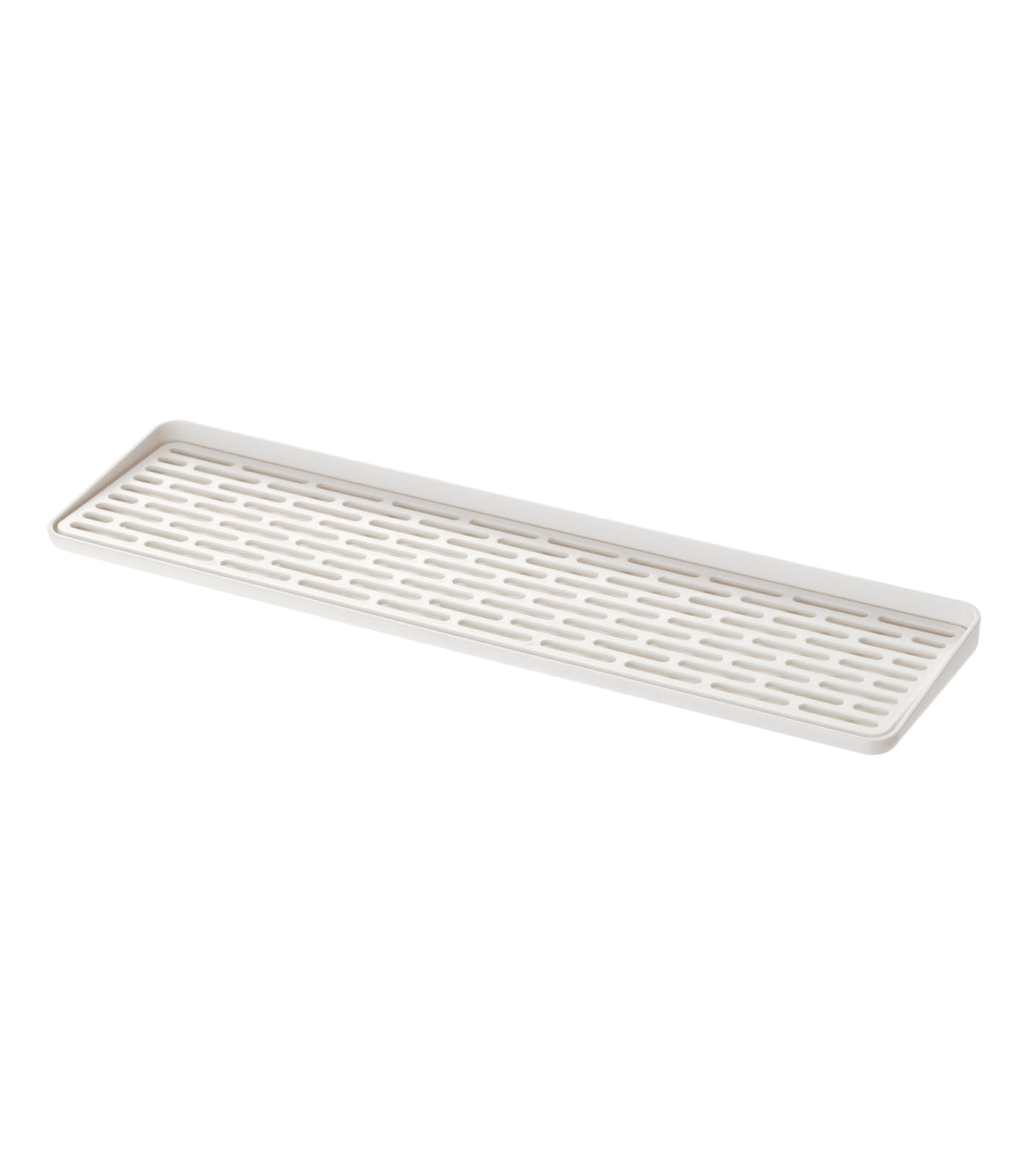 White Plastic Sink Side Glass Drainer Tray