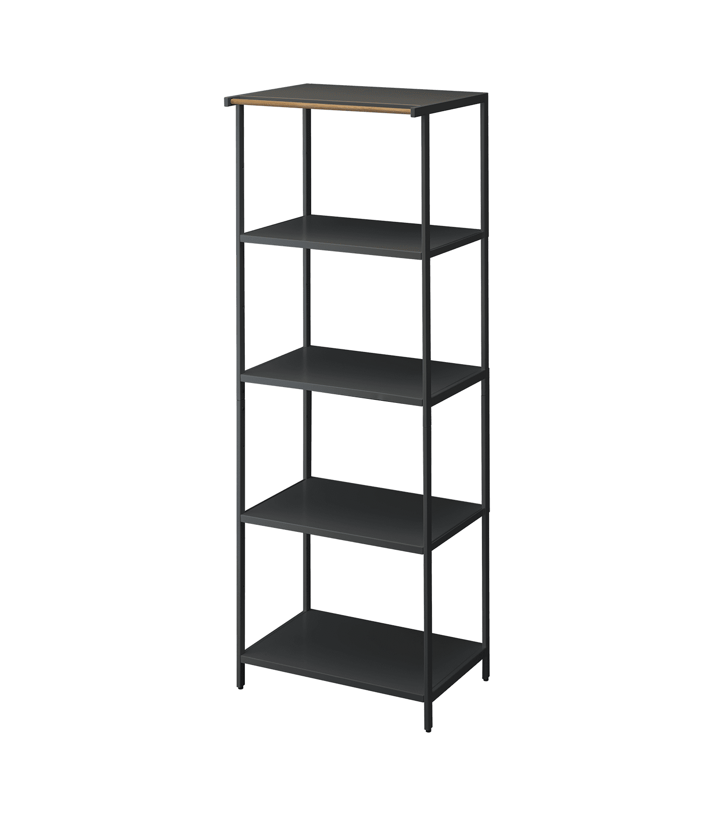 Adjustable Black Steel 67-Inch 5-Tier Storage Rack