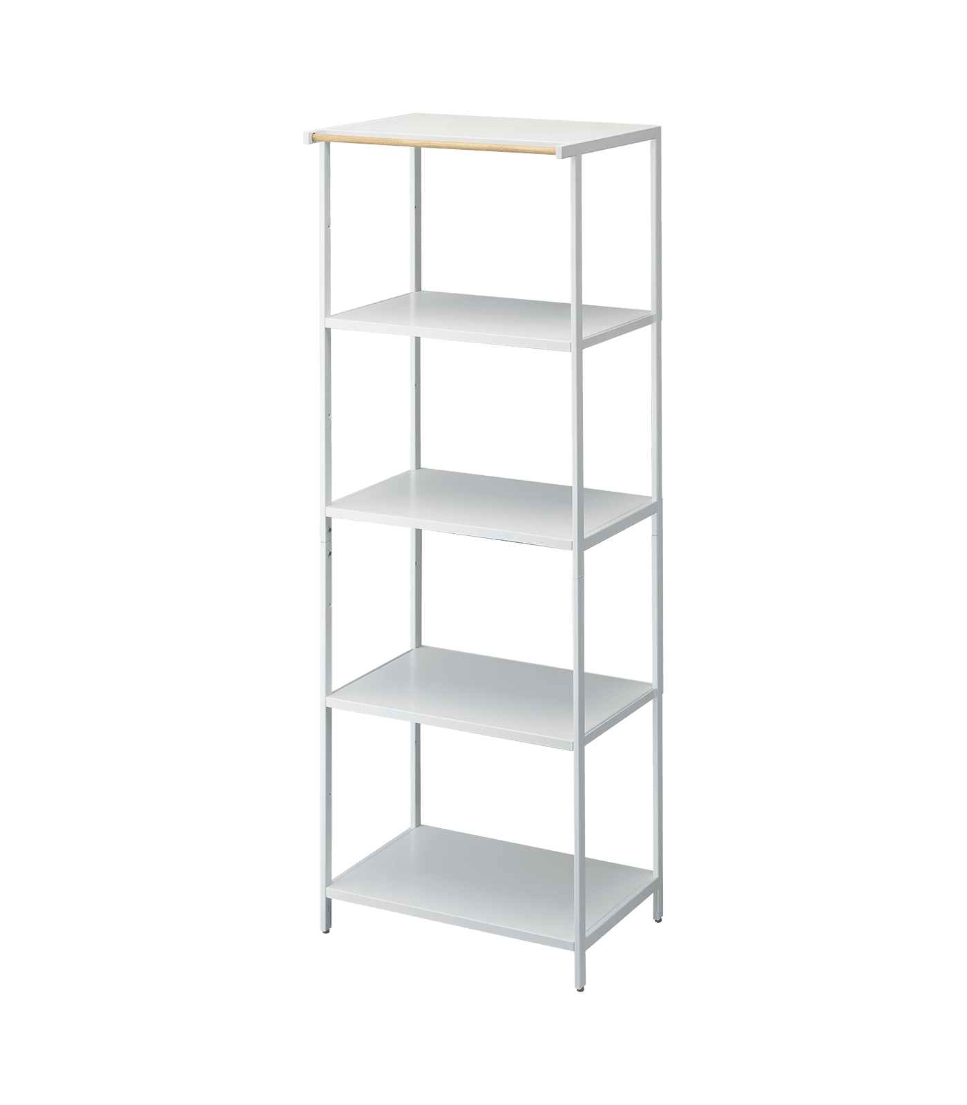 White Steel 67-Inch Adjustable 5-Tier Storage Rack