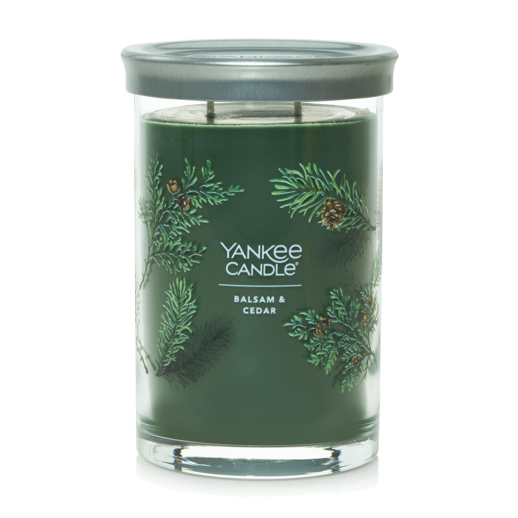 Balsam & Cedar Scented Soy Tumbler Candle with Tin Lid