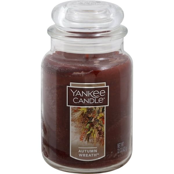 Autumn Wreath Brown Large Jar Scented Candle