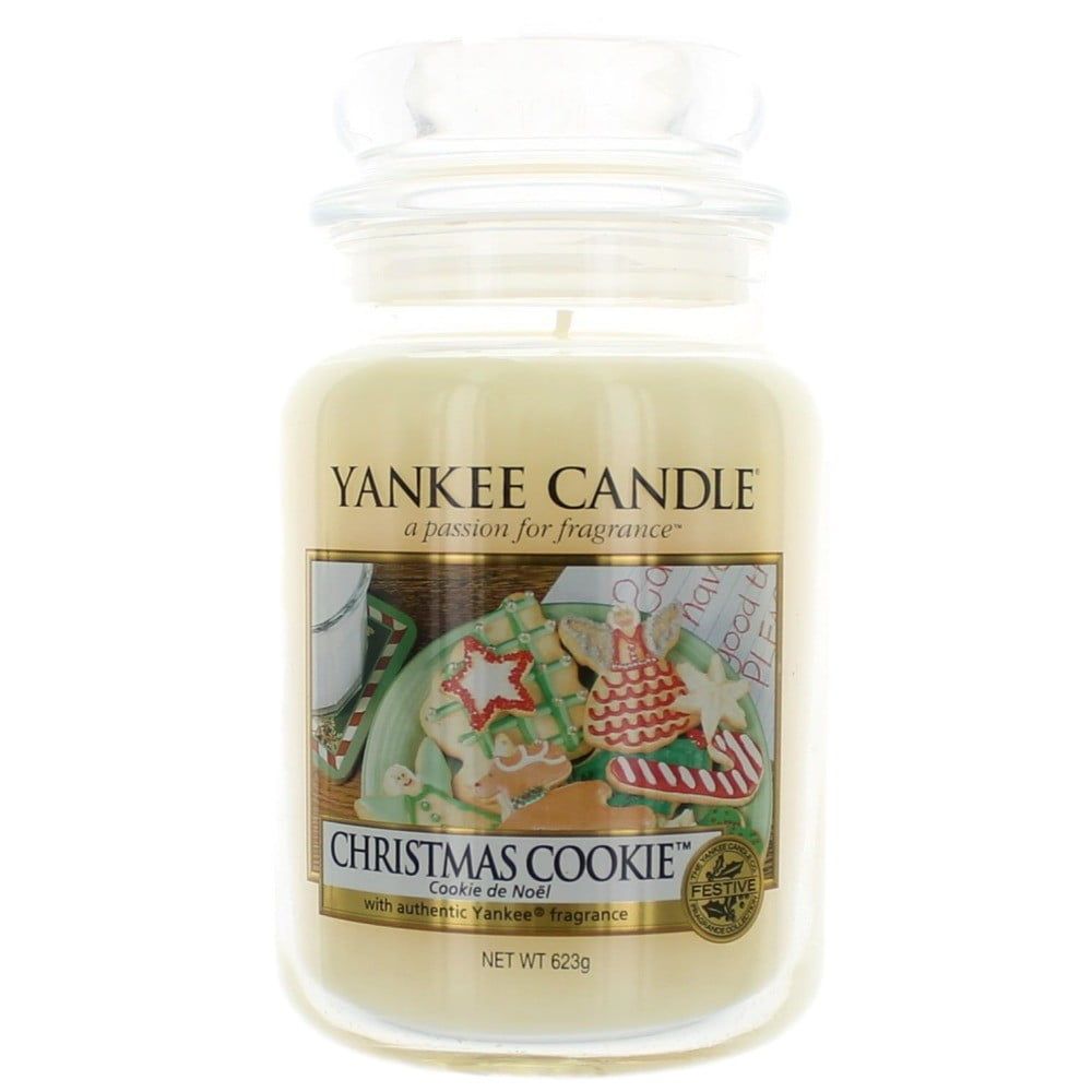 Cream Festive Scented Christmas Cookie Jar Candle