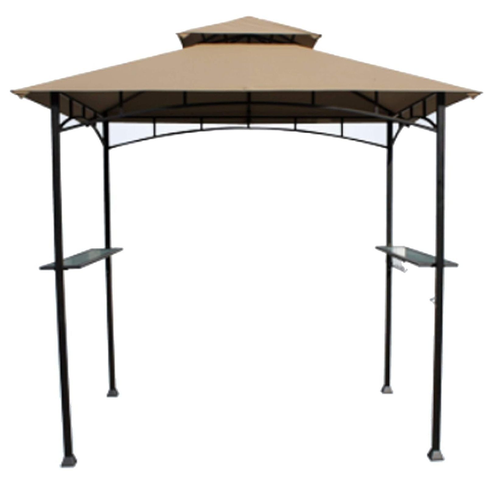 Beige Whisper Two-Tiered Grill Gazebo Canopy Replacement