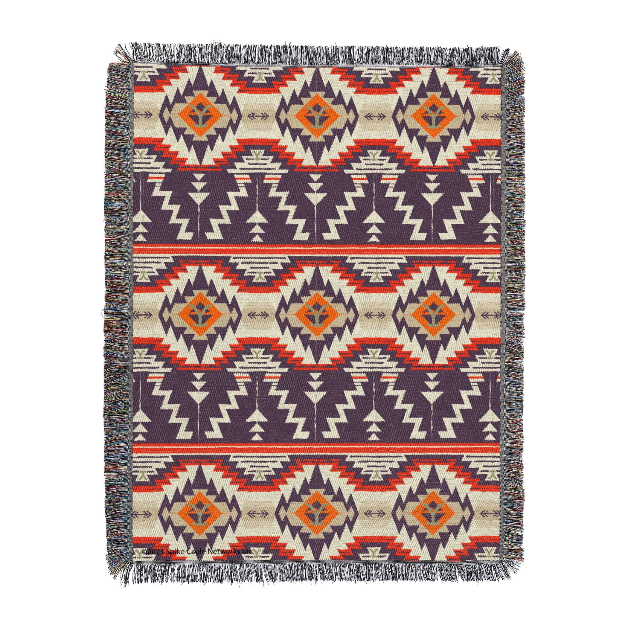 Southwestern Stripe Woven Tapestry Throw Blanket, 48" x 60"