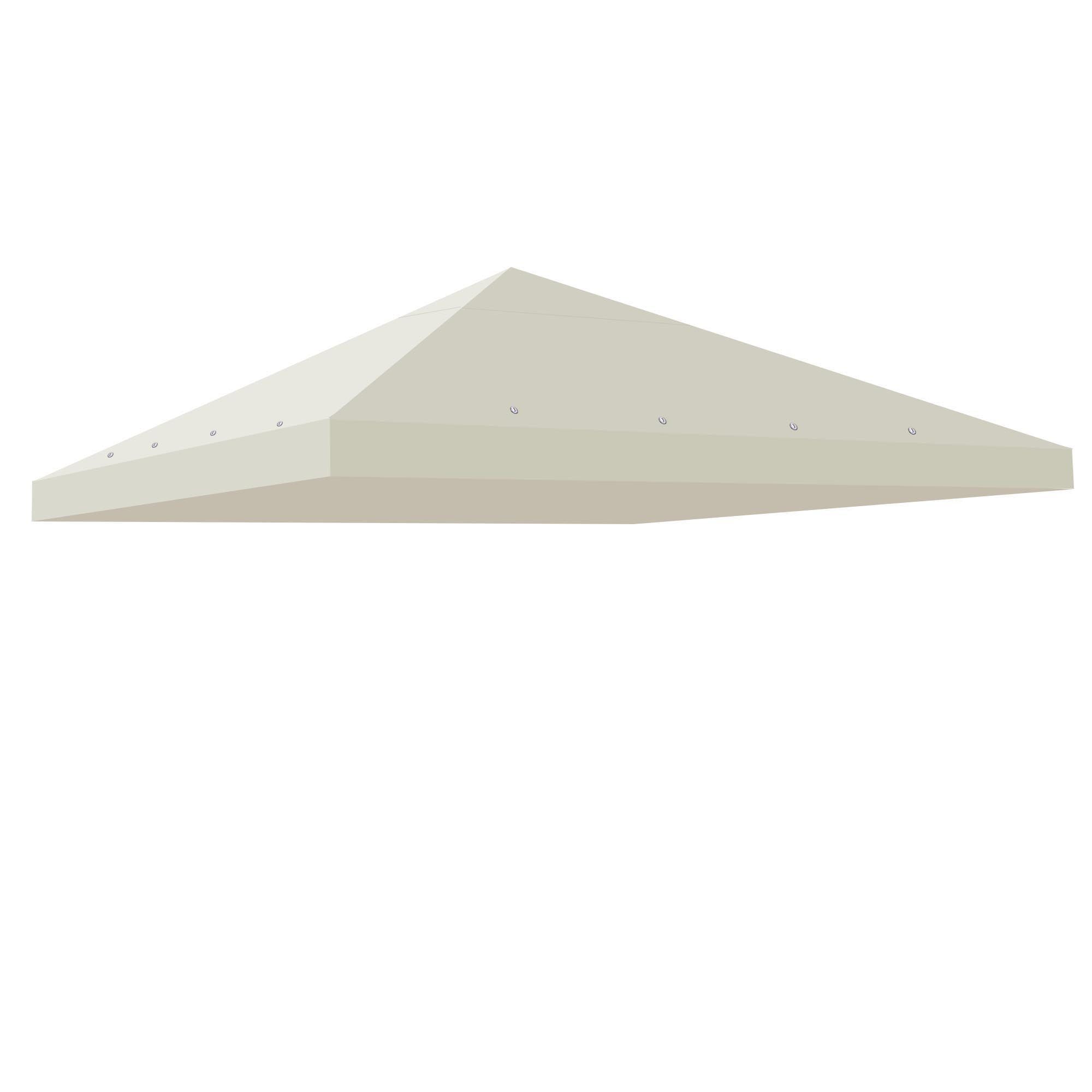 White Polyester 117'' x 117'' Gazebo Canopy Top Replacement