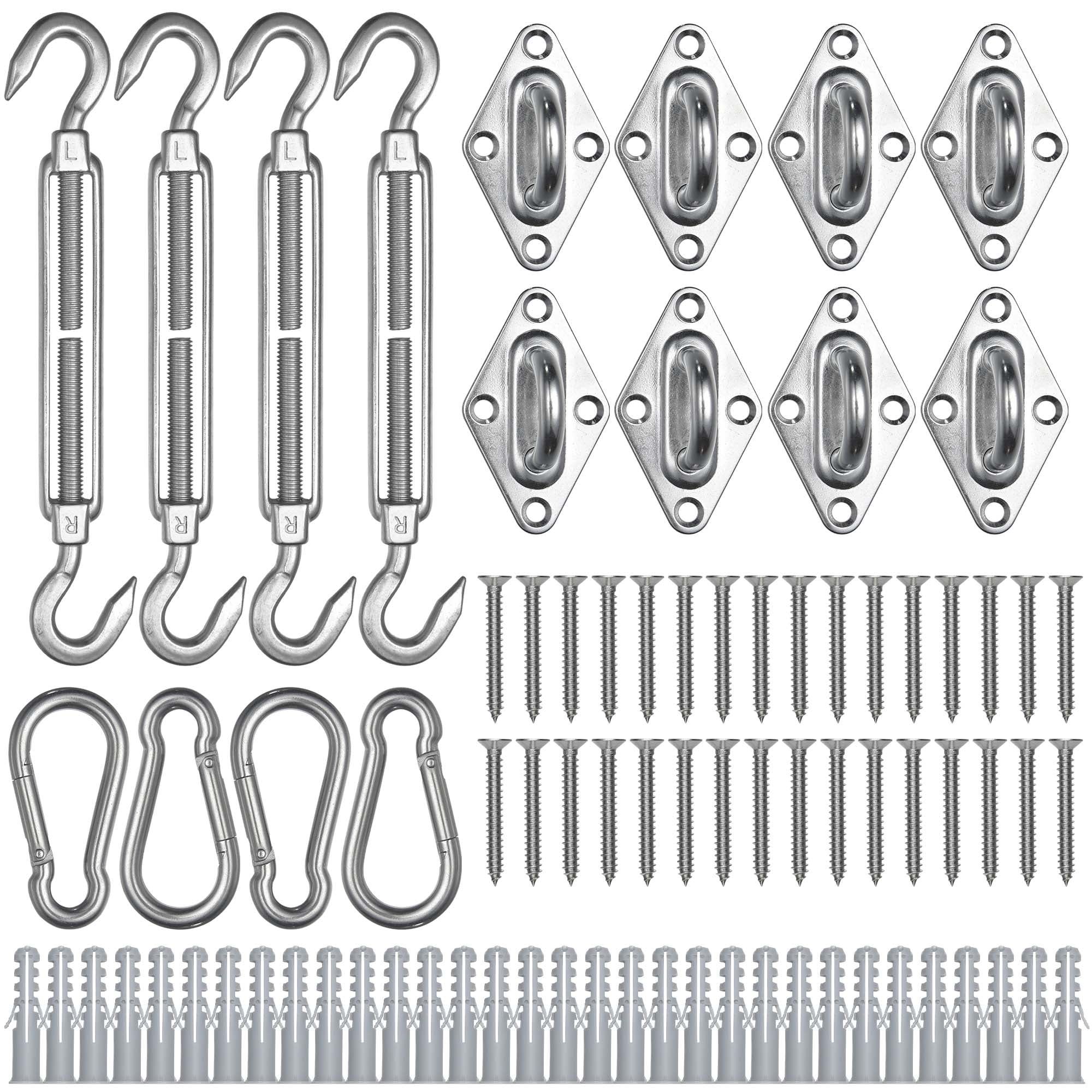 Stainless Steel Sun Shade Sail Hardware Kit for Outdoor Use