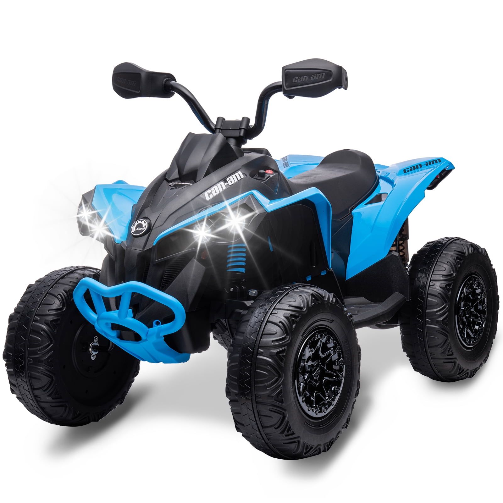 Blue 12V Kids Electric Quad ATV with LED Lights