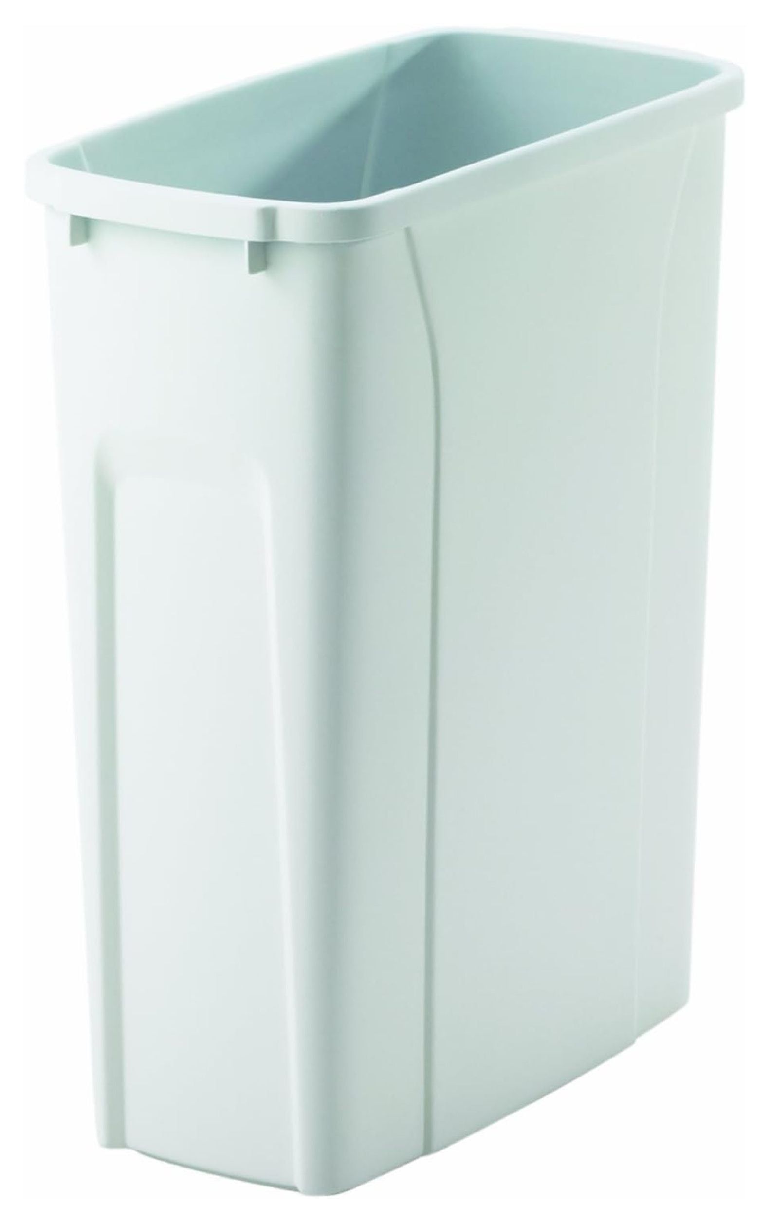 White 20qt Rectangular Plastic Waste Bin Pack of 6