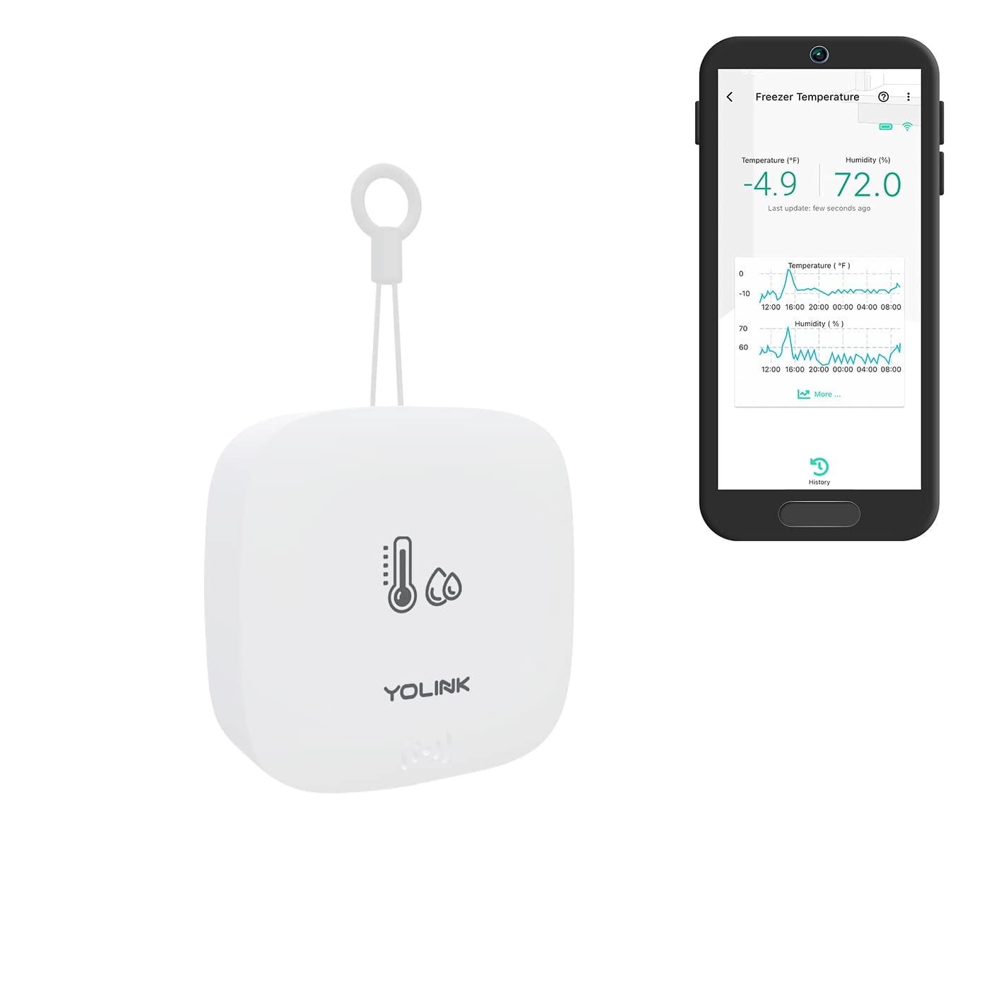 YoLink White Wireless Outdoor Temperature and Humidity Sensor