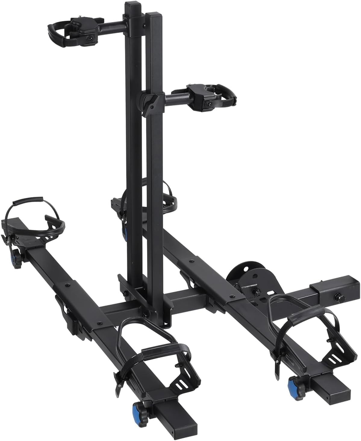 Heavy-Duty Black Steel 2-Bike Hitch Rack for Cars and SUVs