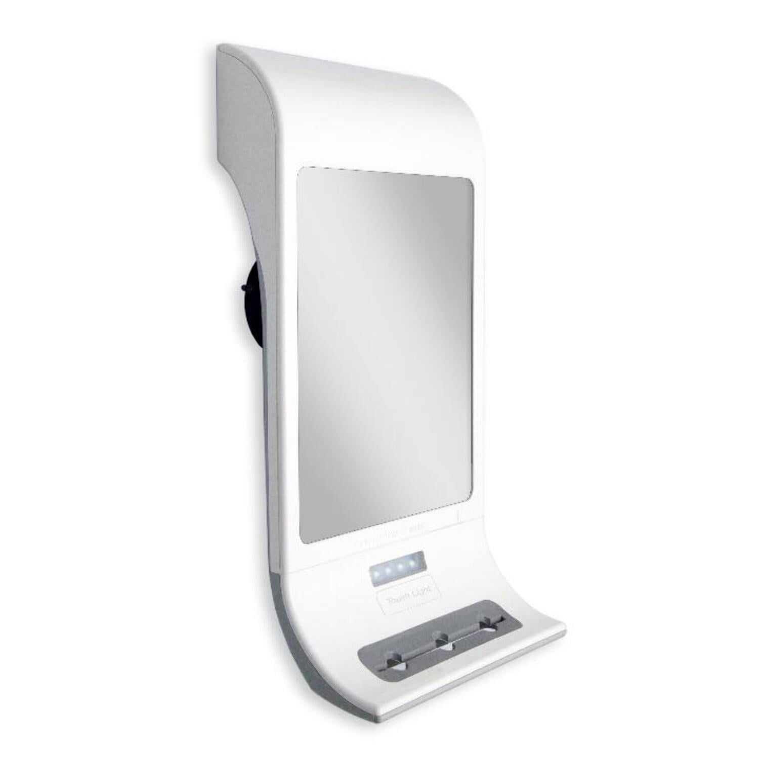 White Plastic Fogless Lighted Wall Mounted Shower Mirror