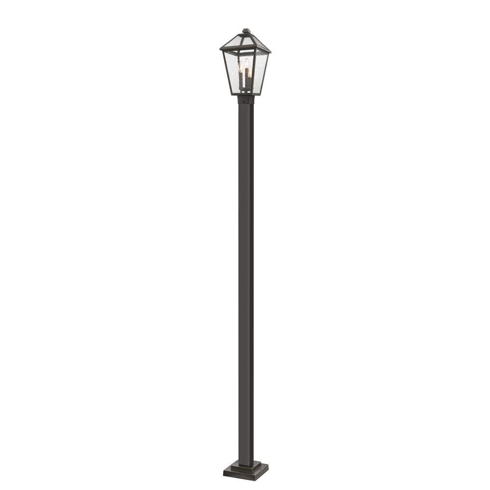 Barwick Black Glass LED Outdoor Pier Mount Light