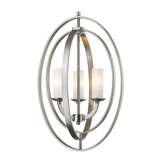 Ashling 23" Brushed Nickel Glass Globe Chandelier