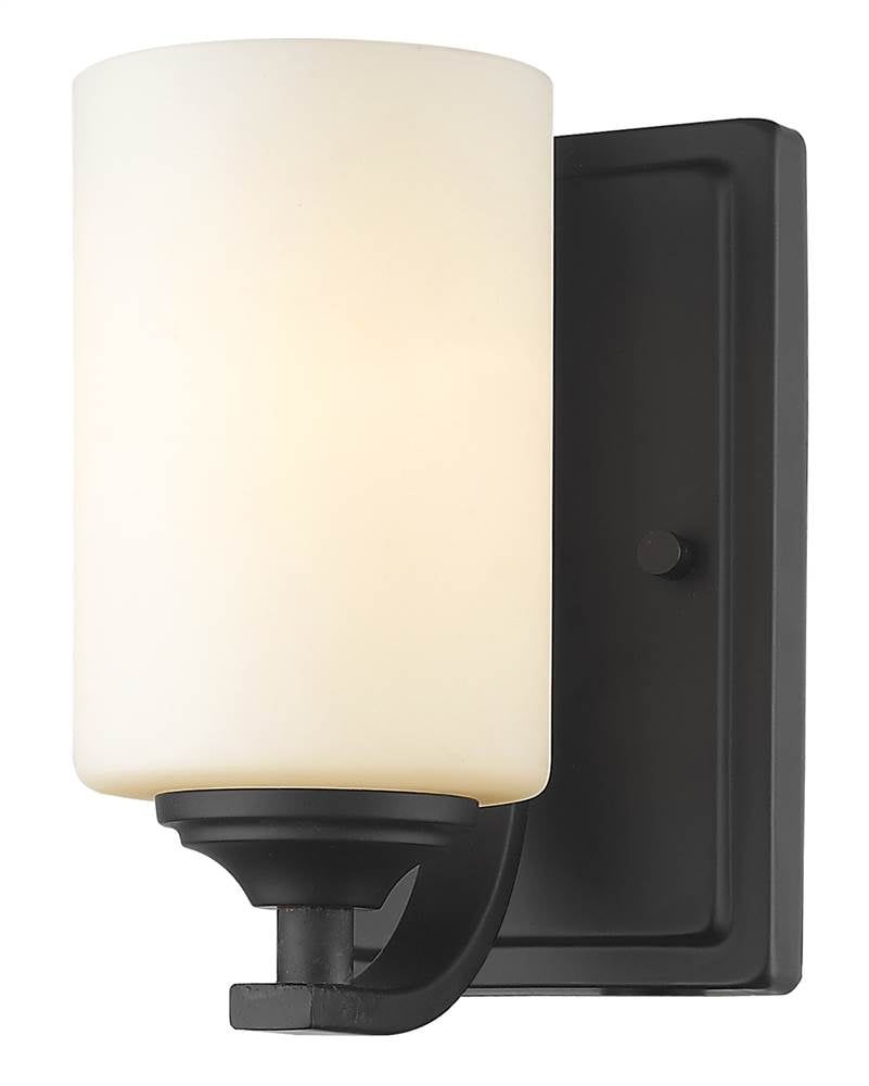 Bordeaux Dimmable Wall Sconce in Matte Opal and Bronze