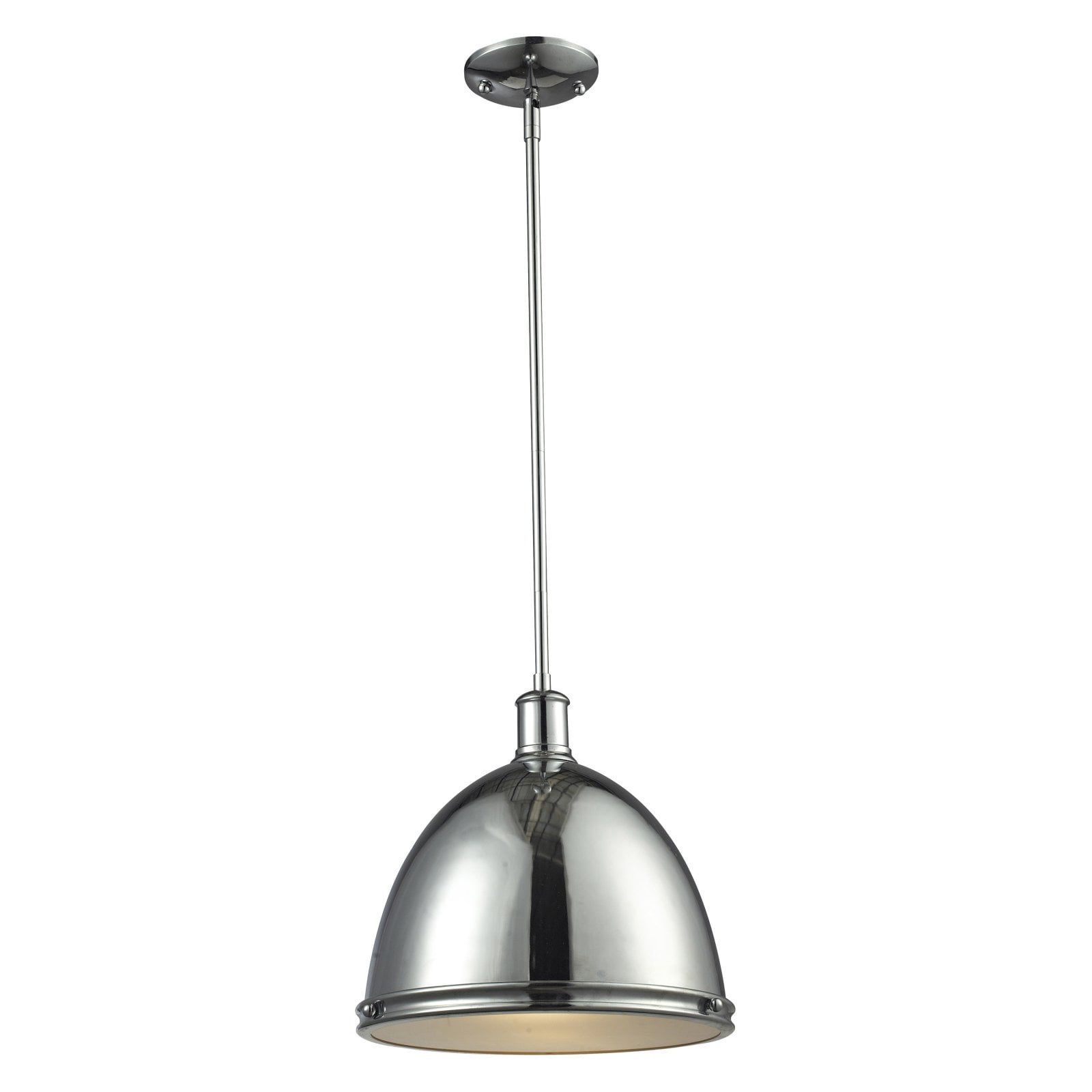 Chrome Glass LED Bowl Pendant Light