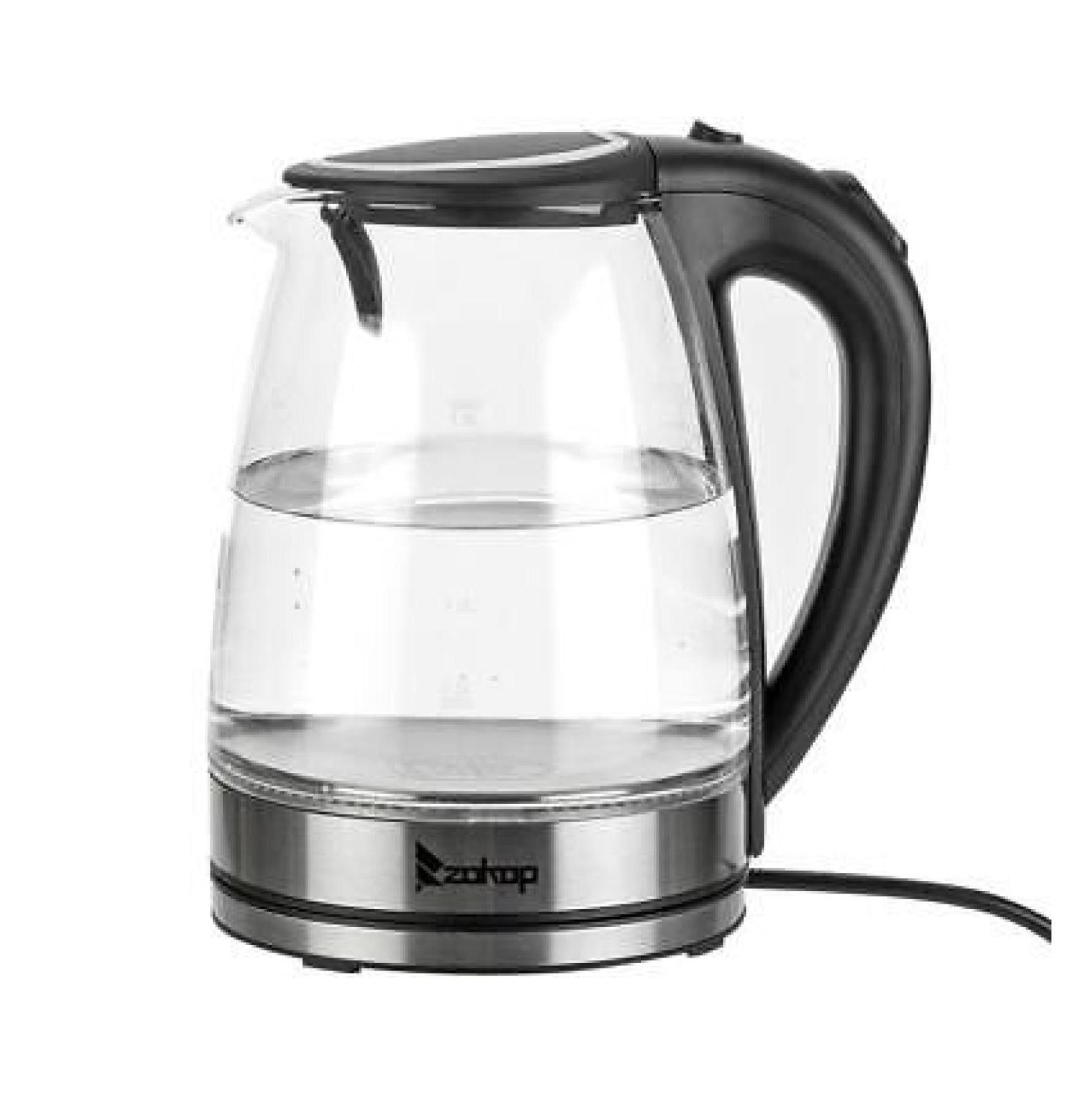 1.8L Glass Electric Kettle with LED Light and Auto Shut-Off