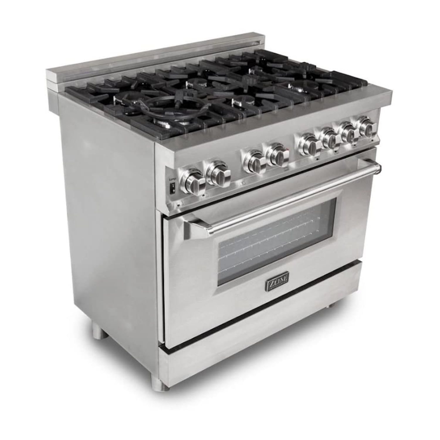 ZLINE 36" Stainless Steel Dual Fuel Range with 6 Burners