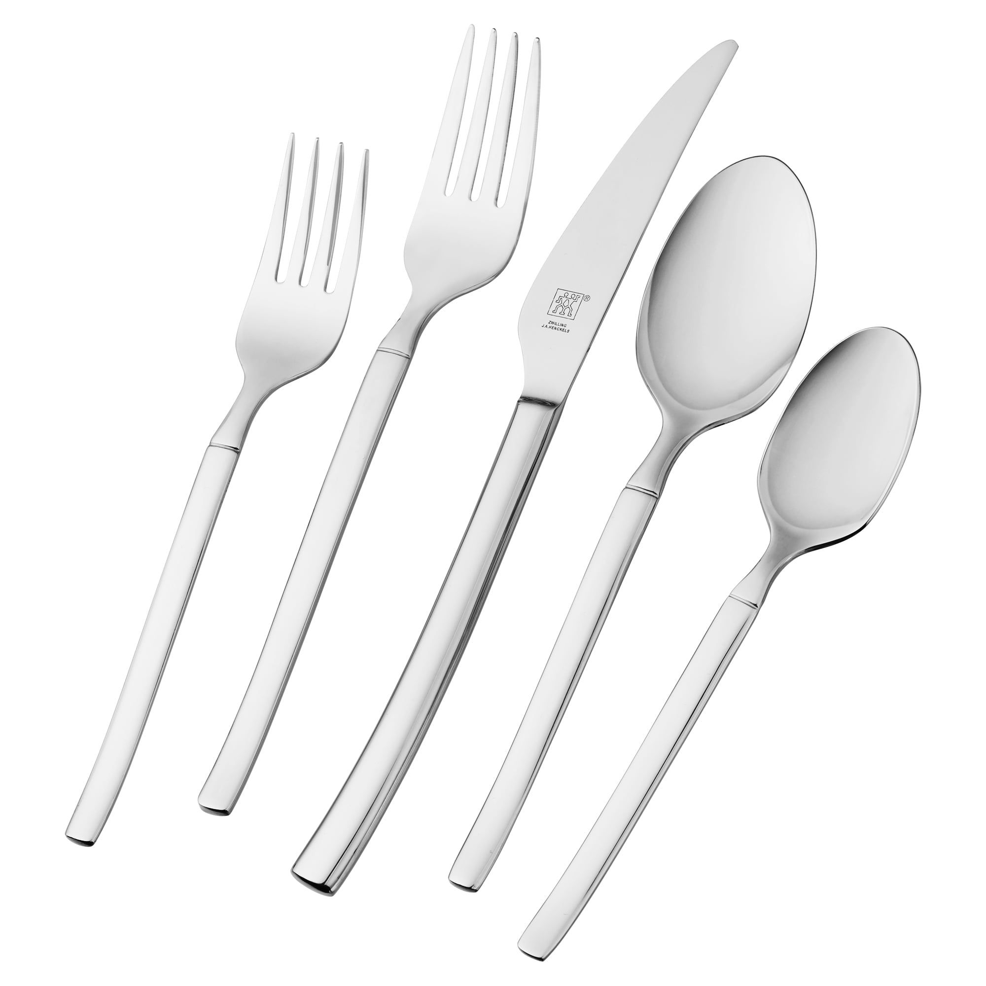 Opus 45-Piece Stainless Steel Flatware Set with Mirror Finish