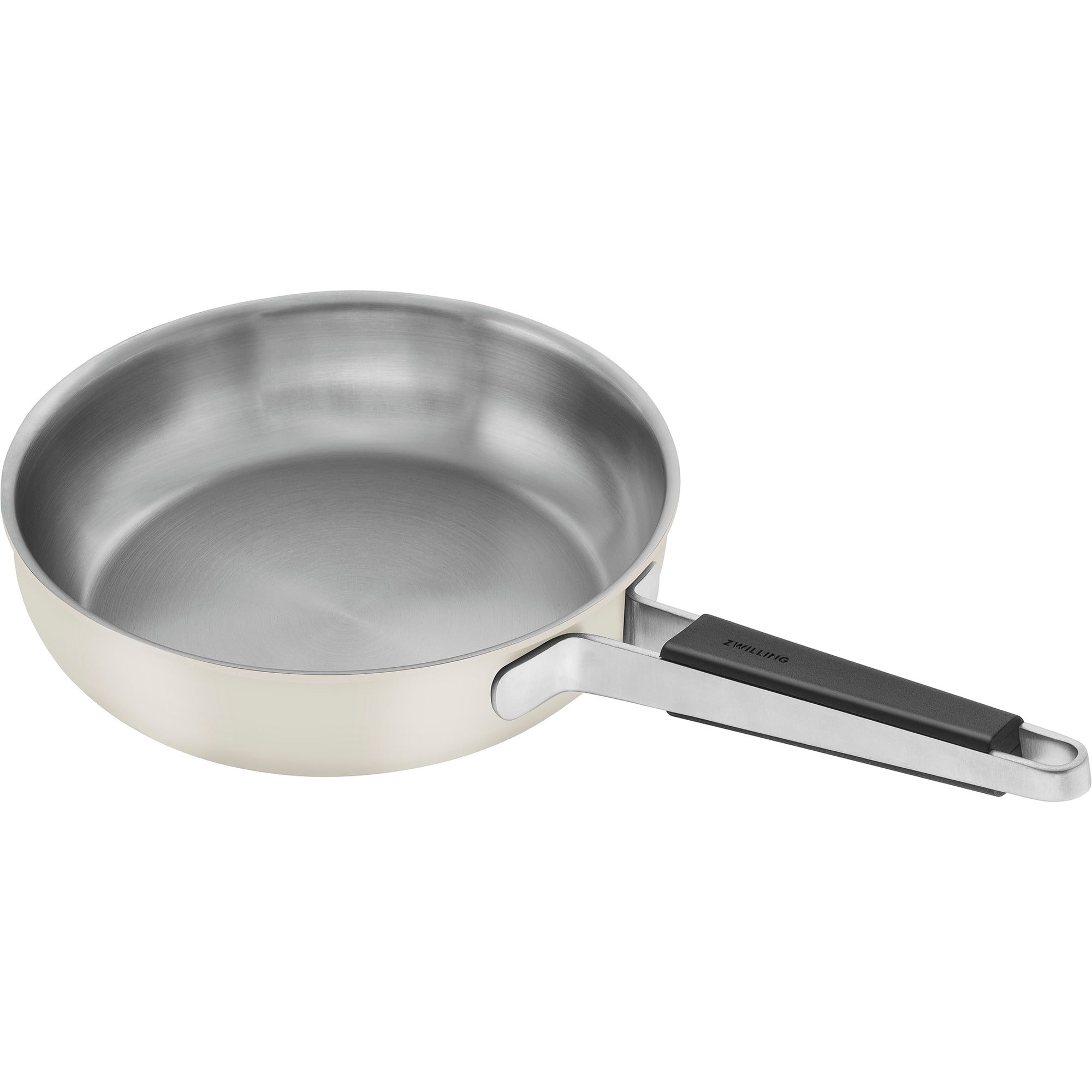 Ivory 9.5-Inch Stainless Steel Ceramic Nonstick Fry Pan