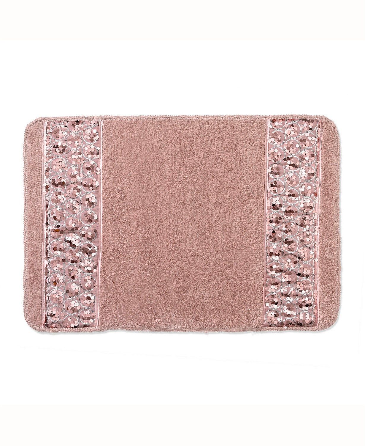 Blush Modern Tufted Bath Rug with Non-Slip Backing, 32"L x 21"W