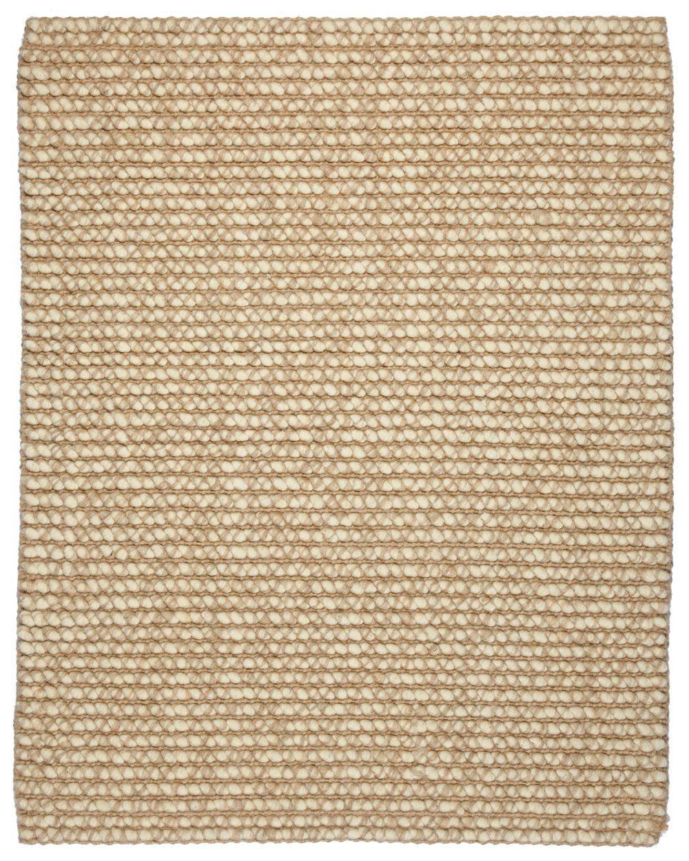 Handwoven 2'6" x 8' Natural Wool and Jute Rug