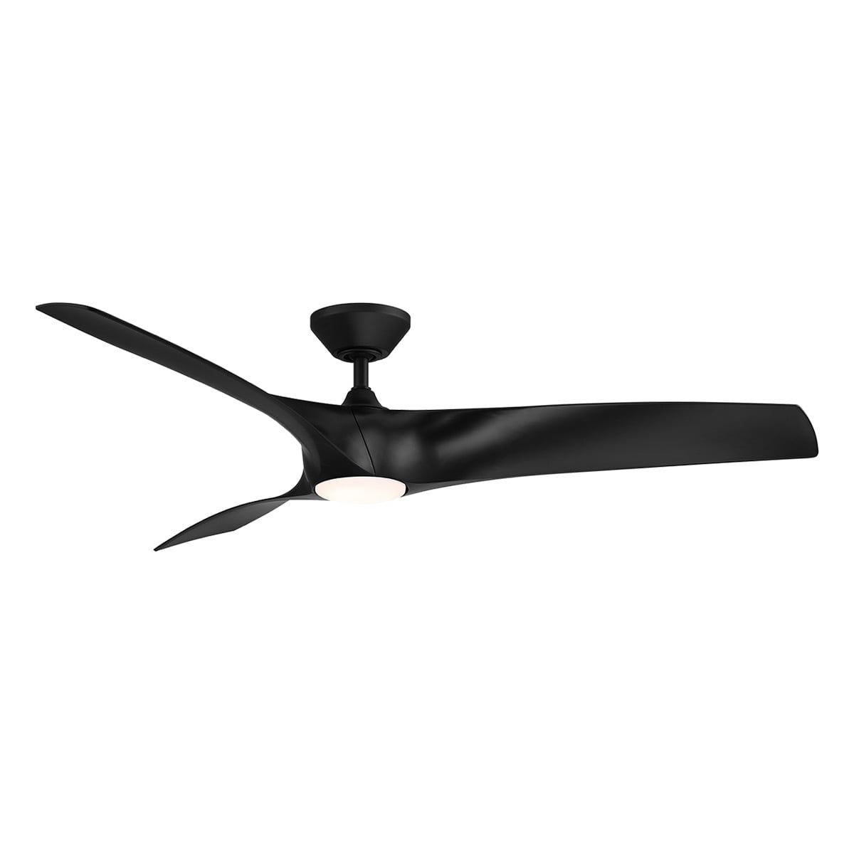 Zephyr 62" Matte Black Smart Ceiling Fan with LED Light and Remote