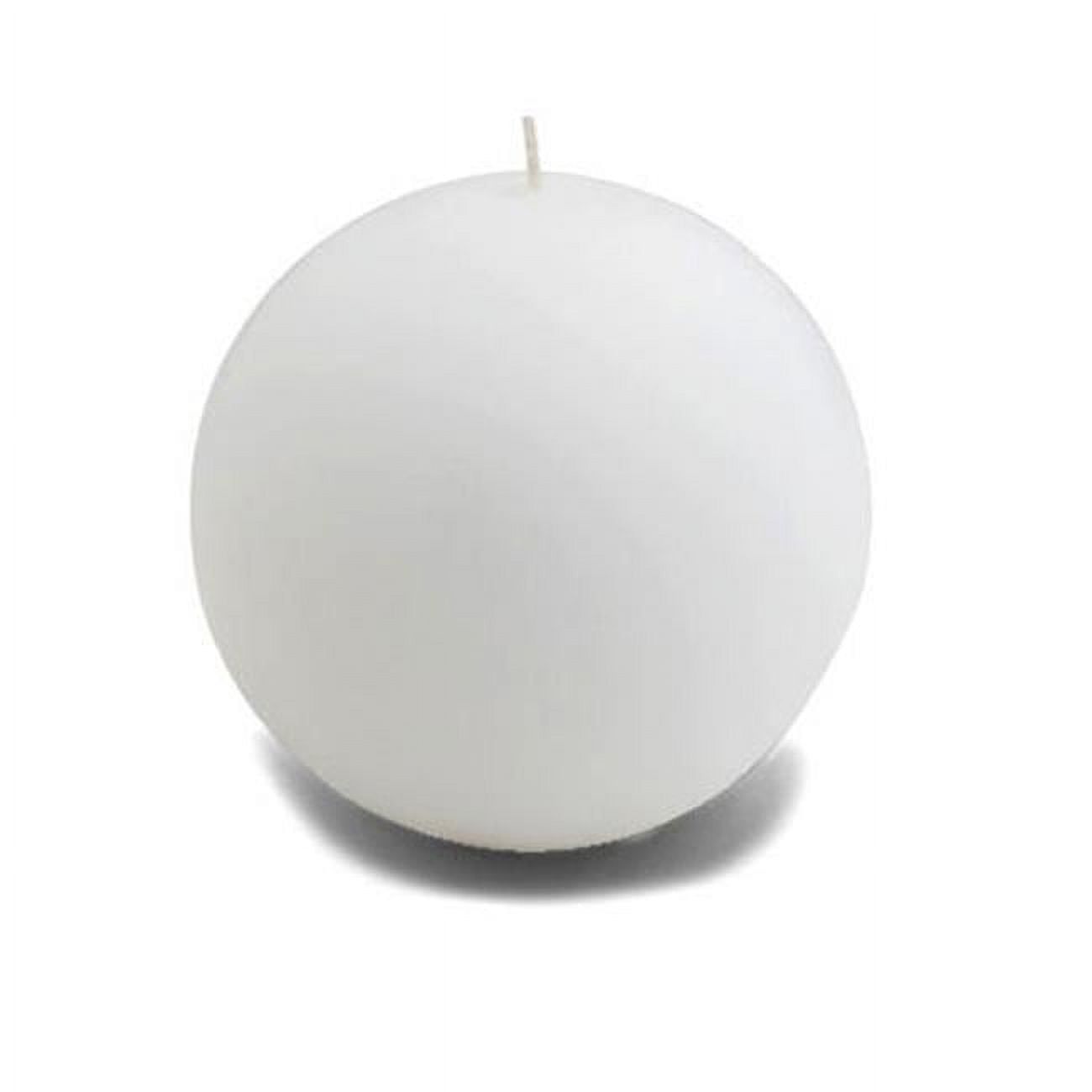 White 4-Inch Citronella Ball Candles, Set of 2