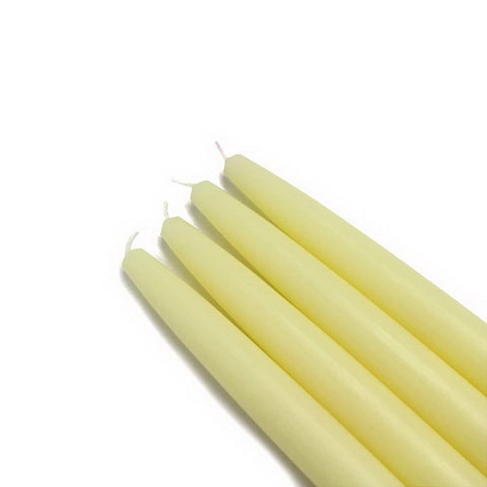 Ivory Scented Handpoured Taper Candles, 6-Inch, 12-Pack