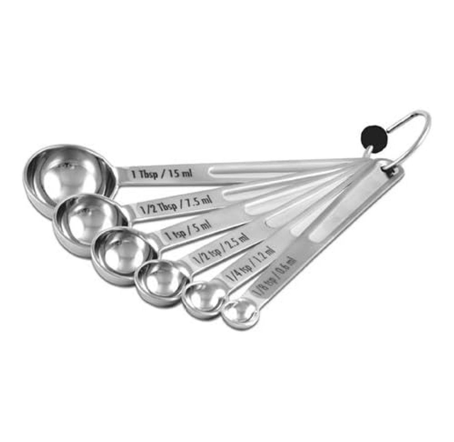 Stainless Steel 6-Piece Metric Measuring Spoon Set