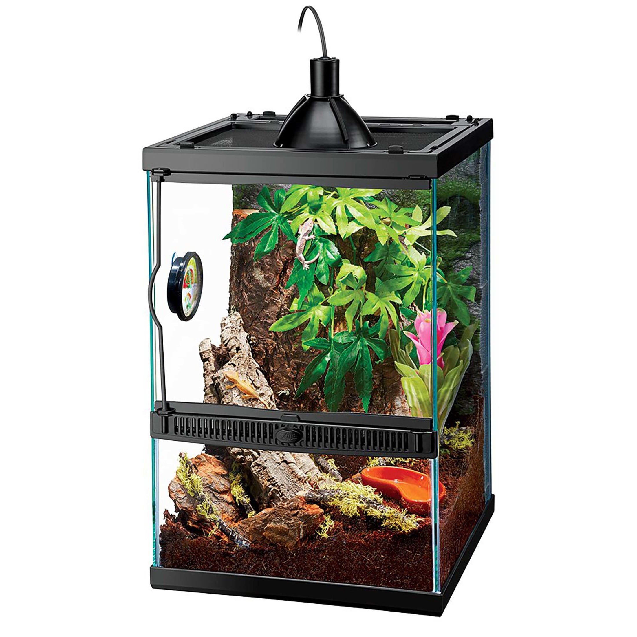 Zilla 11-Gallon Tropical Vertical Reptile Terrarium Kit with Halogen Lighting