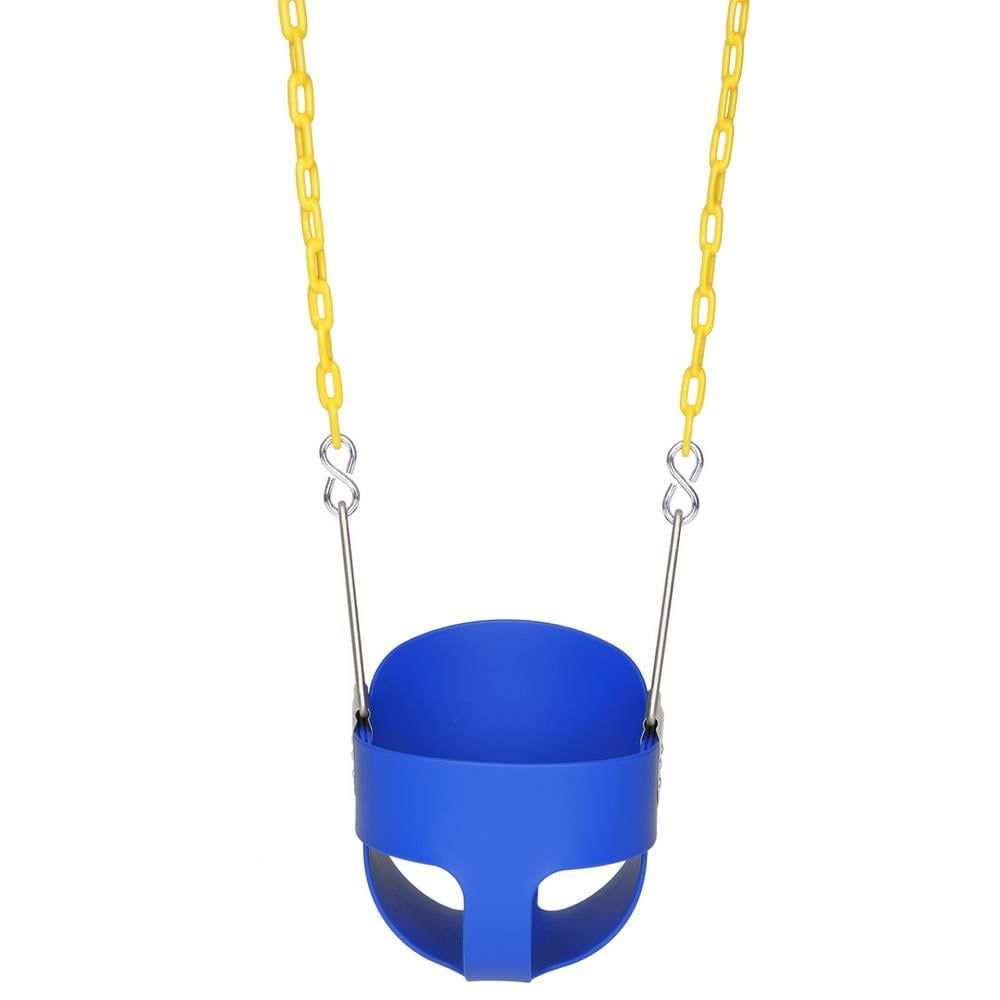 Blue EVA Toddler Swing with Galvanized Chain