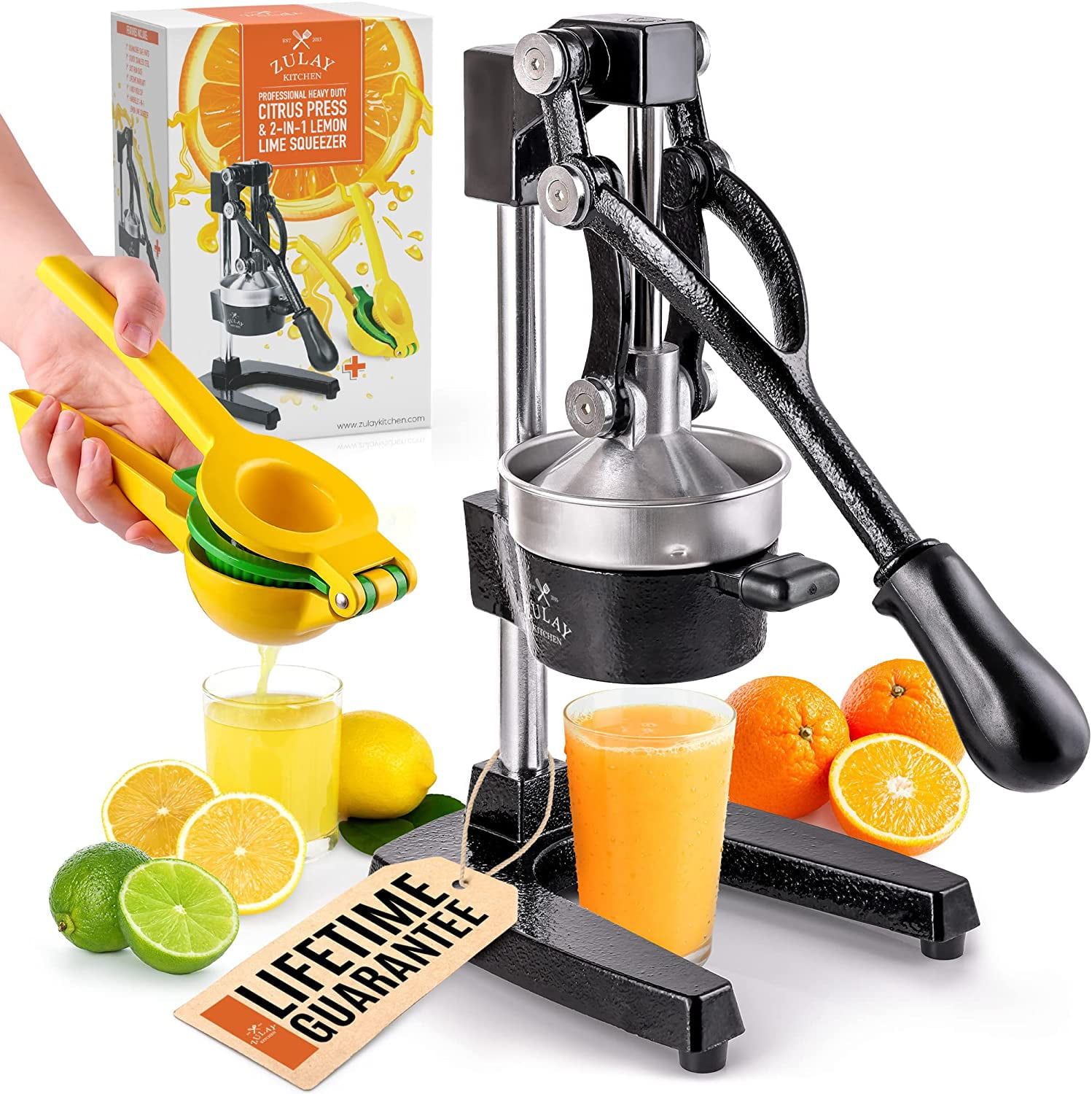 Heavy Duty Citrus Press with 2-in-1 Lemon Squeezer