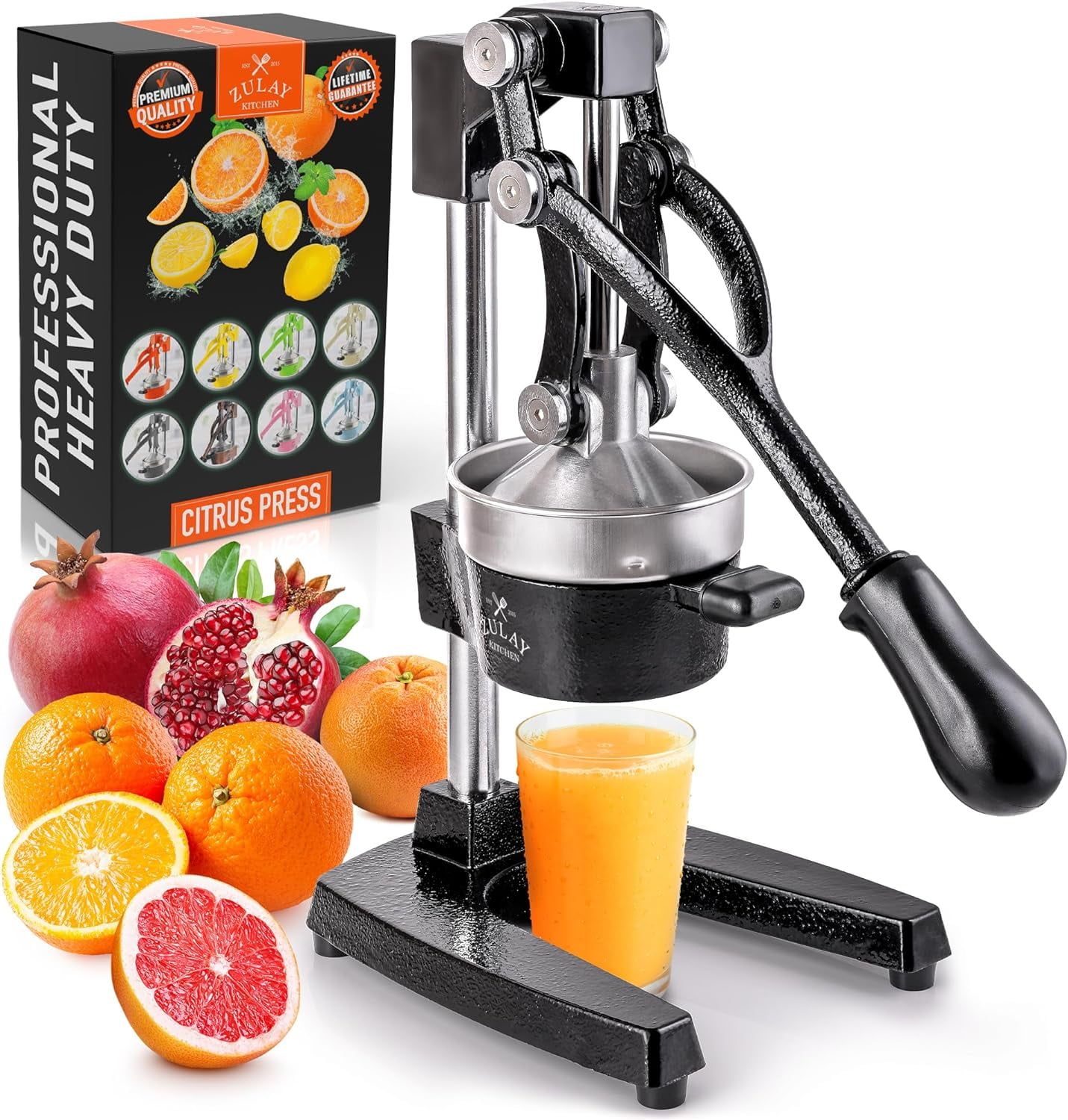 Zulay Black Heavy Duty Manual Citrus Juicer