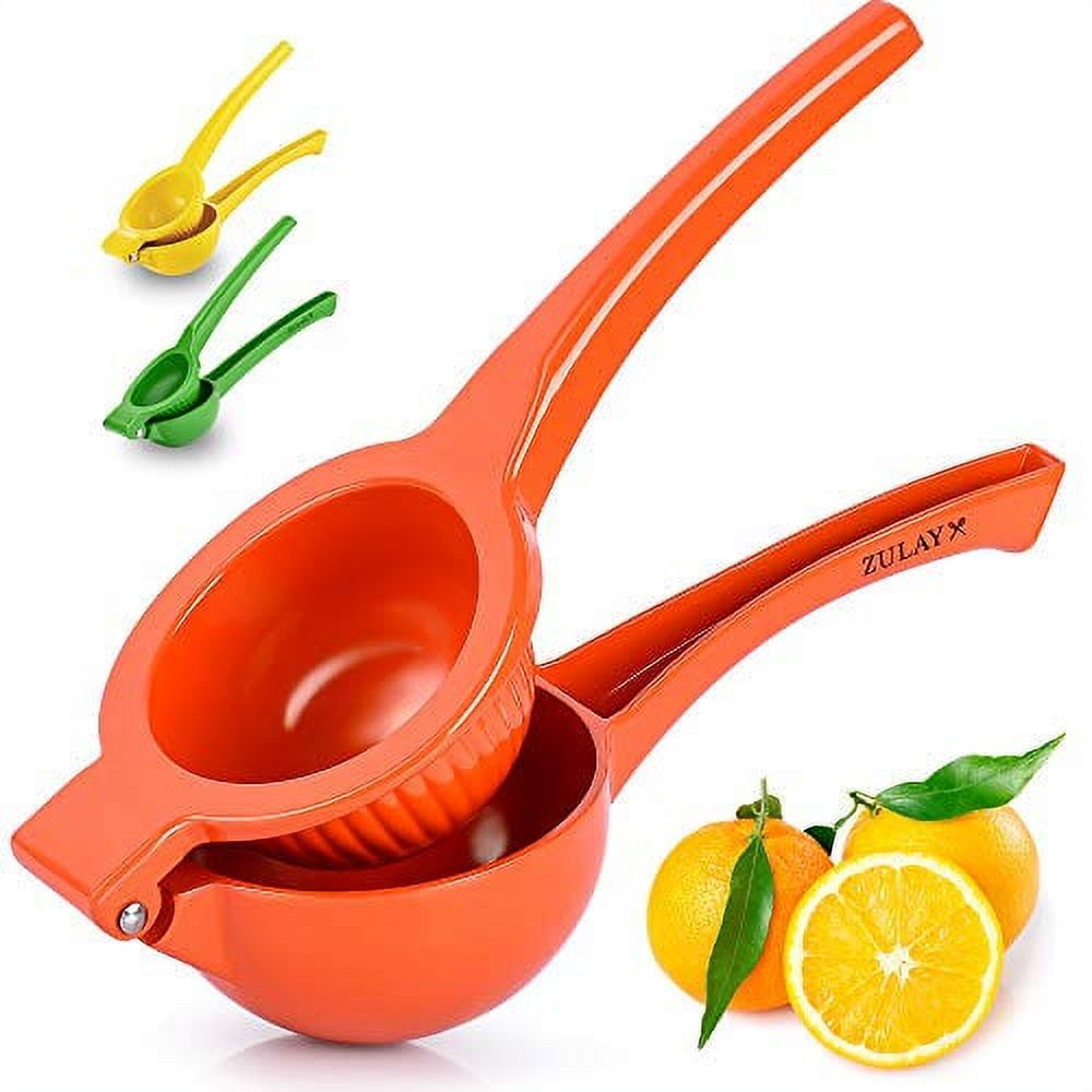 Zulay Orange Aluminum Manual Citrus Juicer Squeezer