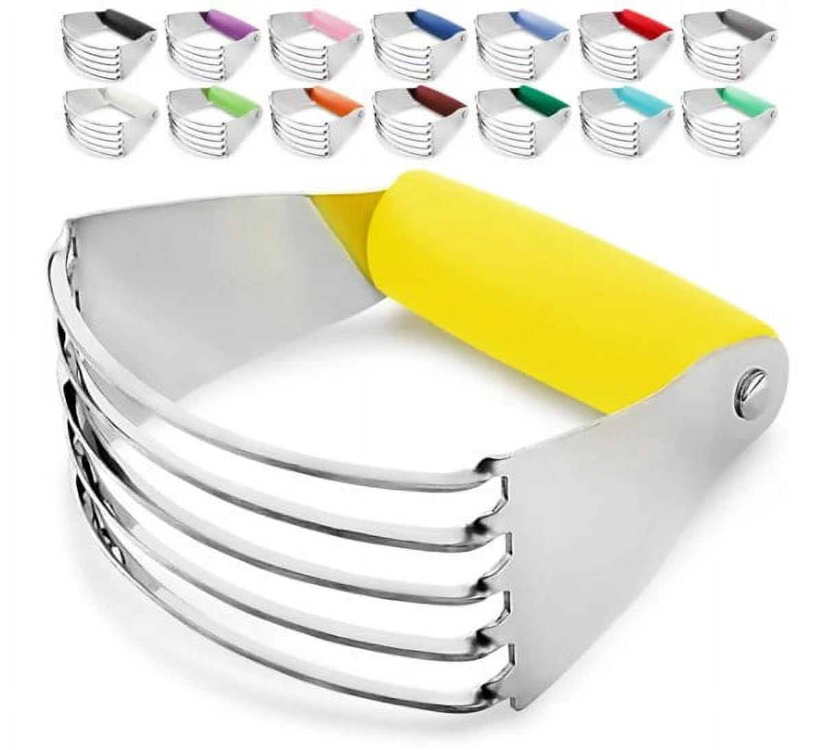 Yellow Stainless Steel 5-Blade Pastry Dough Blender