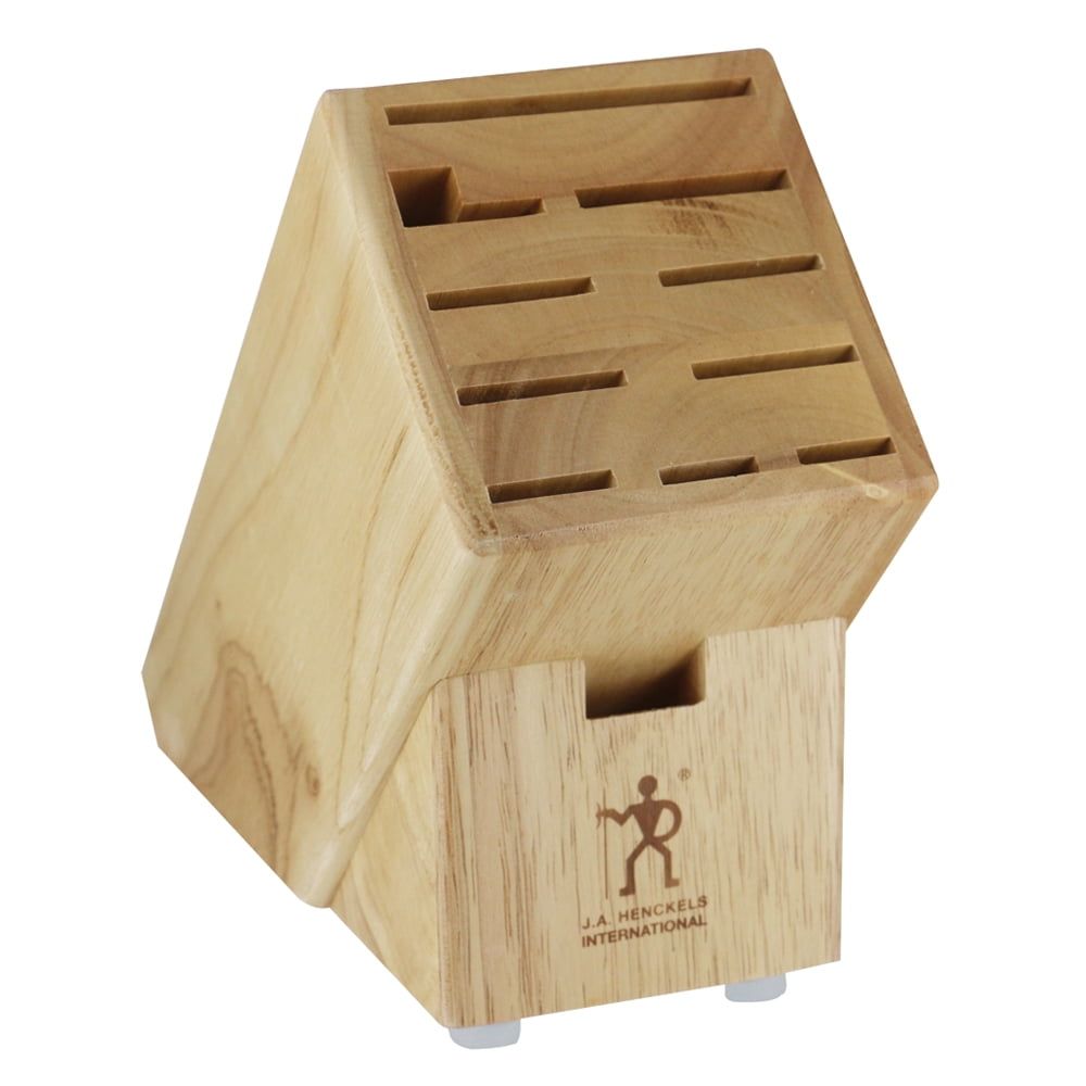 Henckels 11-Slot Natural Rubberwood Knife Block