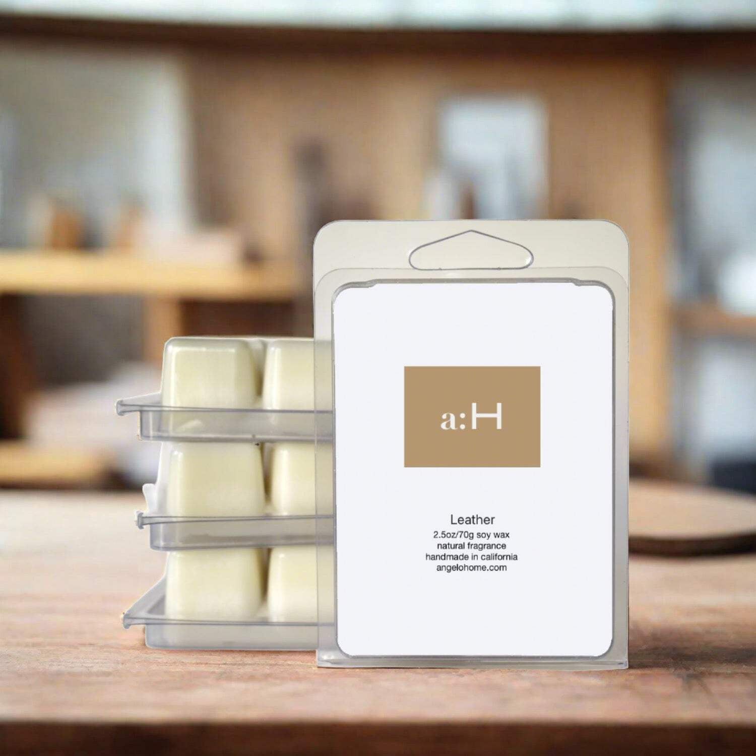 Handcrafted Leather Scented Wax Melts 4-Pack