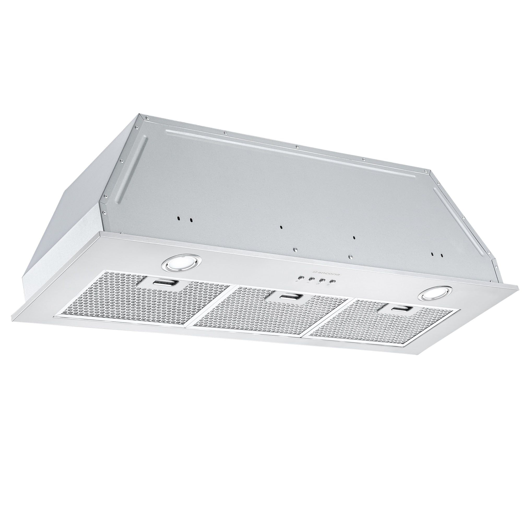 Ancona 36-Inch Stainless Steel Built-In Range Hood with LED Lights