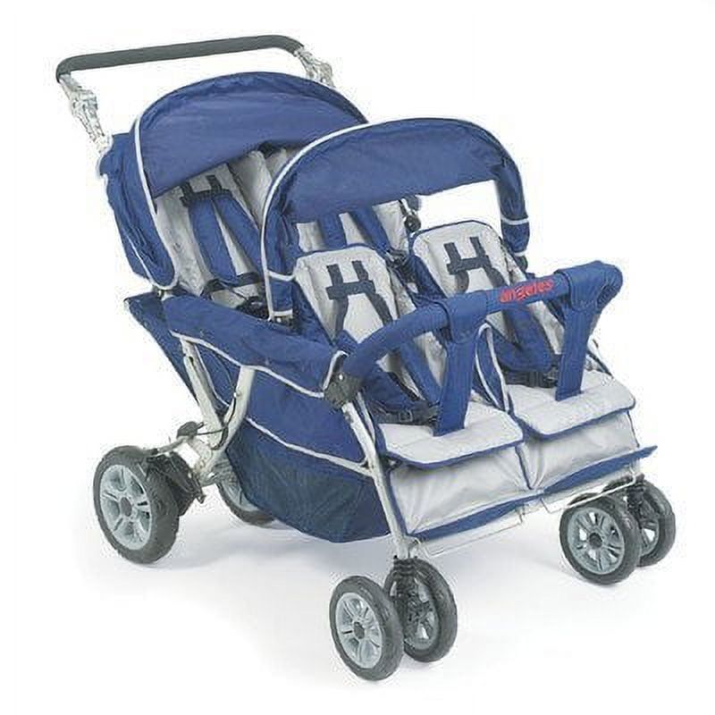 Blue Steel Quad All-Terrain Folding Stroller